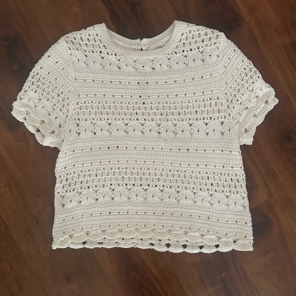 Universal Thread Cream Crochet Top